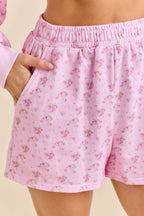 Main Strip - Floral Print Hoodie Set – Pastel Cozy Loungewear🌷: Pink