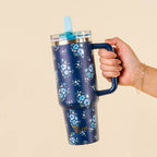 The Darling Effect - 40 oz Lifestyle Flip Straw Tumbler–Endless Daydream Navy