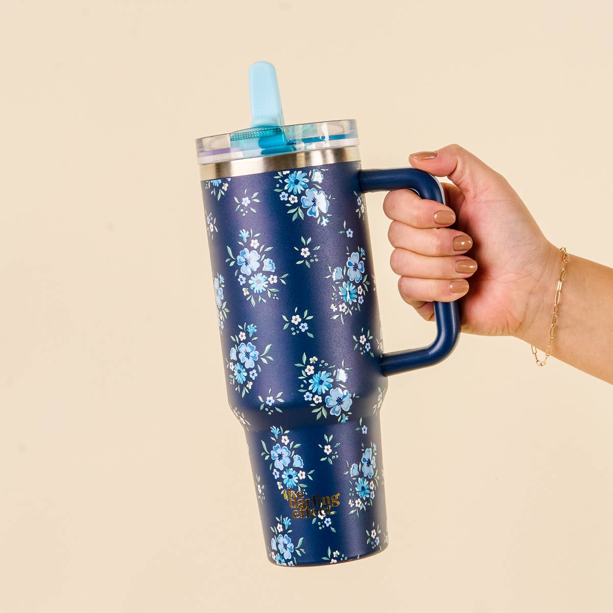 The Darling Effect - 40 oz Lifestyle Flip Straw Tumbler–Endless Daydream Navy