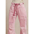 BiBi - STRIPED TWILL BARREL PANTS