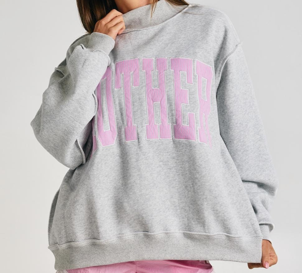 Mother Stripe Mock Neck