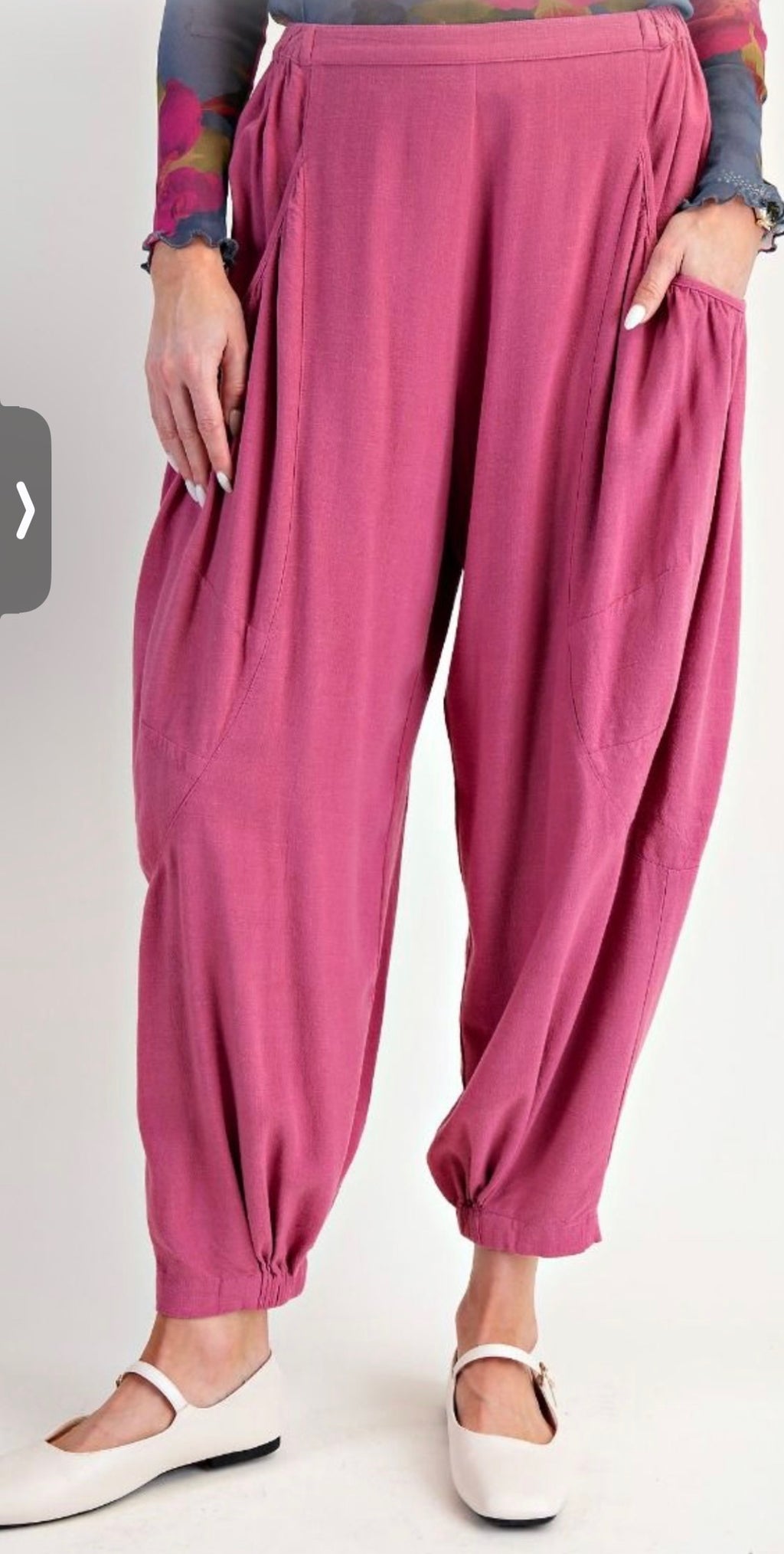 Pink Rayon Aladdin Pants - FINAL SALE