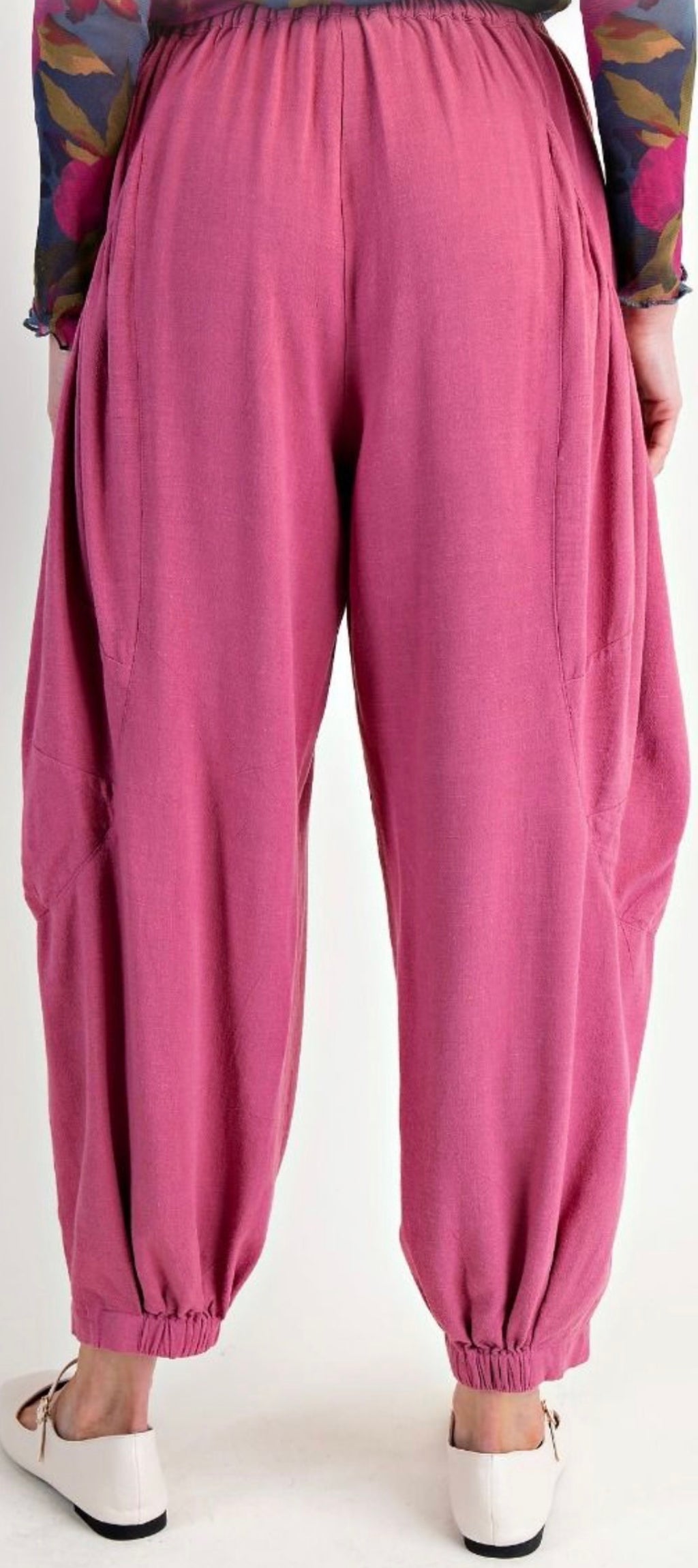 Pink Rayon Aladdin Pants - FINAL SALE