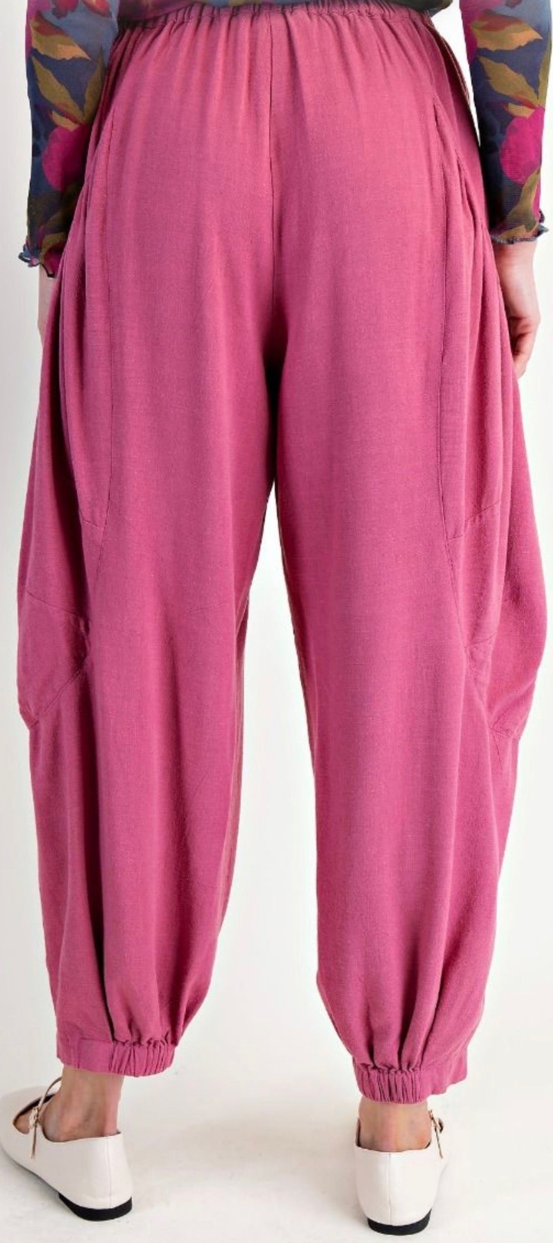 Pink Rayon Aladdin Pants - FINAL SALE