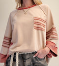 Latte and Coral Boxy Top