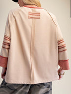 Latte and Coral Boxy Top