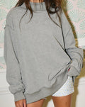 Grey Mock Neck - Terry Knit