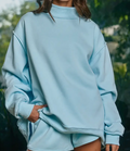 Reversible Royal Blue Mock Neck