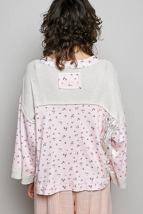 Blush and Bloom Patchwork Top