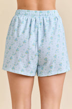 Main Strip - Floral Print Hoodie Set – Pastel Cozy Loungewear🌷: LIGHT BLUE